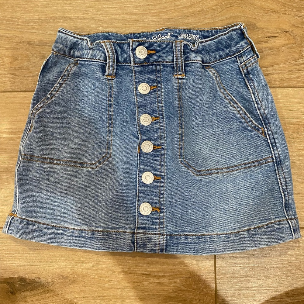 Cat & Jack Blue Denim Skirt with Buttons